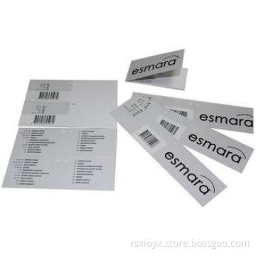 dress /  t-shirt / jeans Hang Tag Labels ,  white paper car